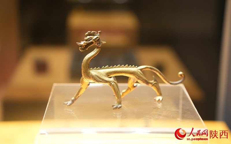 唐代·鎏金走龍。人民網(wǎng)記者 李志強攝