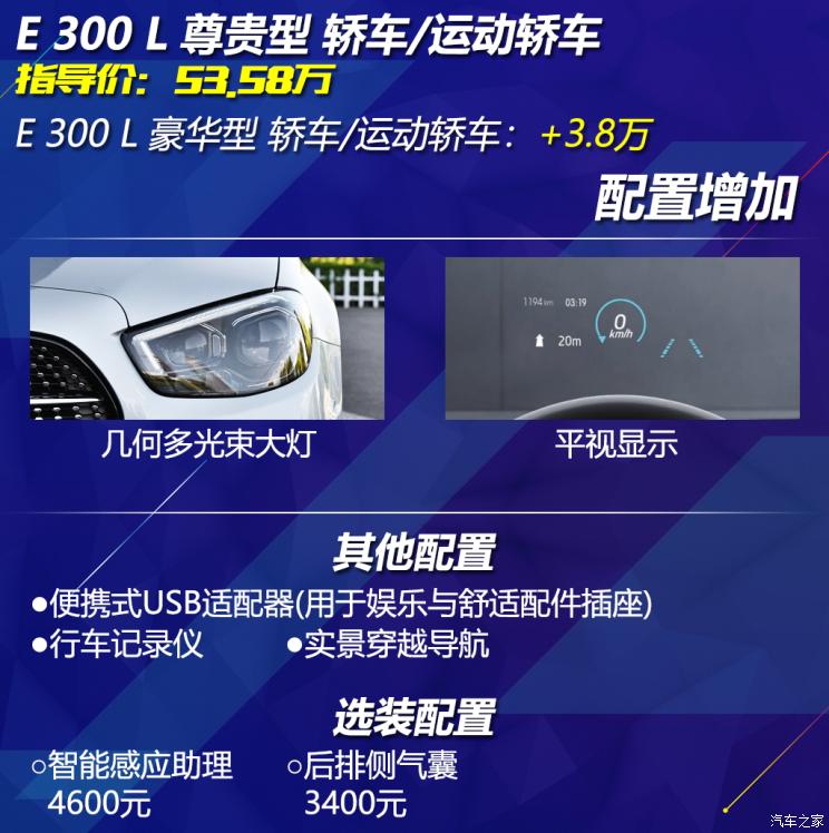 北京奔馳 奔馳E級(jí) 2021款 E 300 L 時(shí)尚型