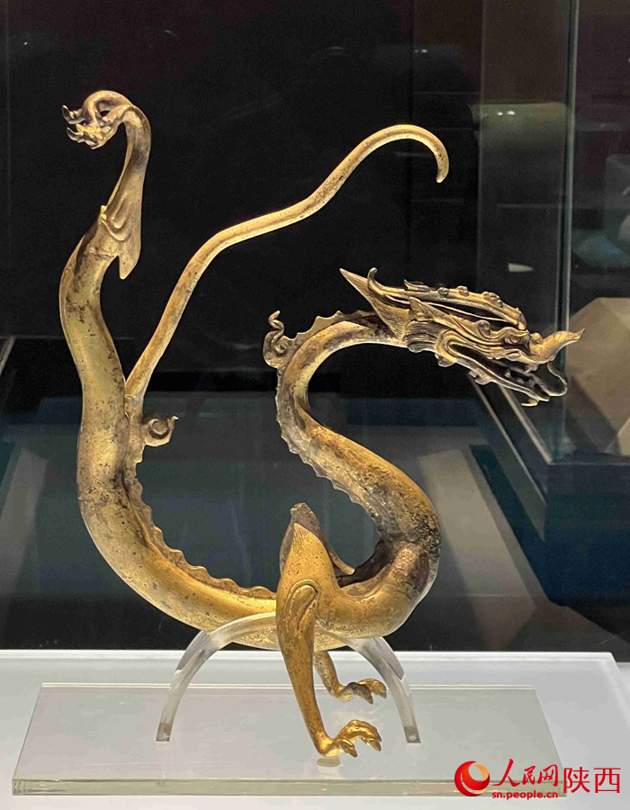 唐代·鎏金鐵芯銅龍。人民網(wǎng)記者 鄧楠攝